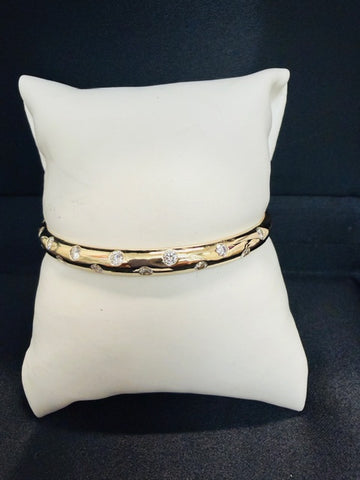 Burnished Bezel Bangle
