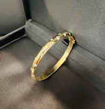 Burnished Bezel Bangle